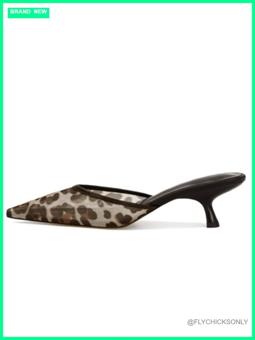 Mesh Kitten Heel Mules Women Closed Pointed Toe Slip On Slingback Pumps